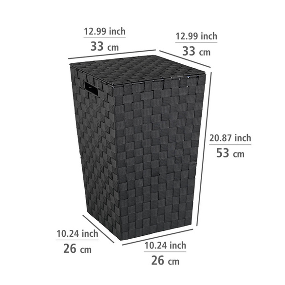Wäschetruhe Adria Square Schwarz WENKO