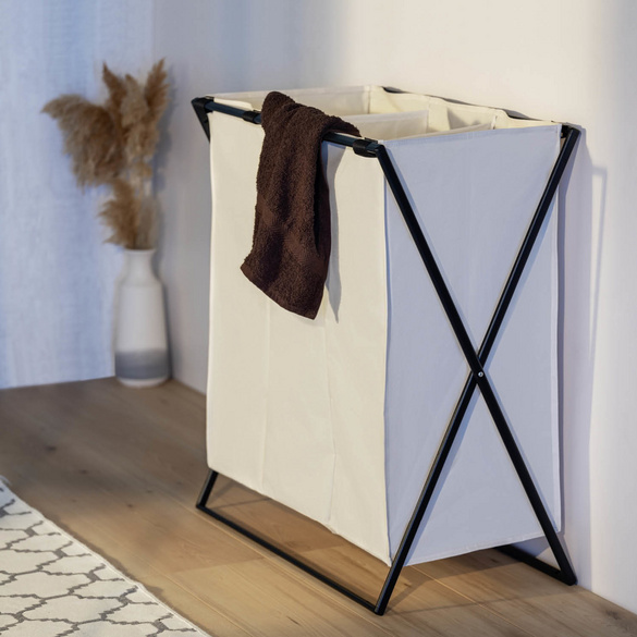 Wäschesammler Trio XL 3-fach Beige WENKO