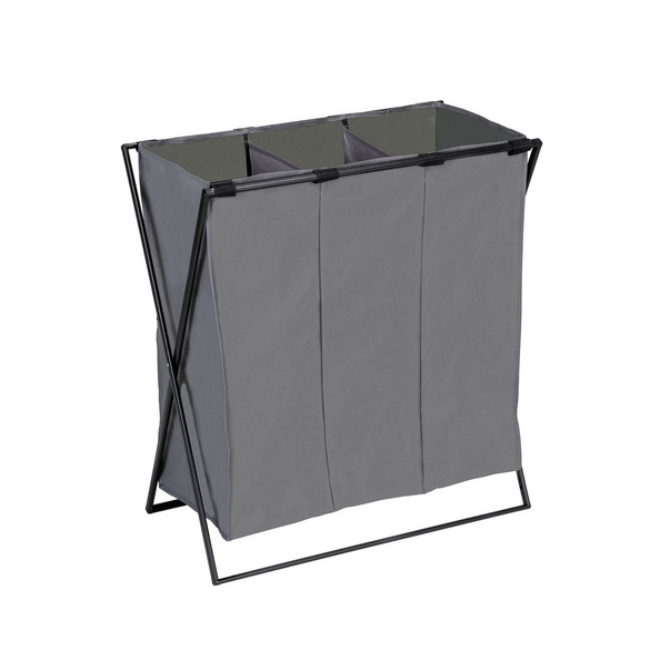 Wäschesammler Trio XL 3-fach Grau WENKO