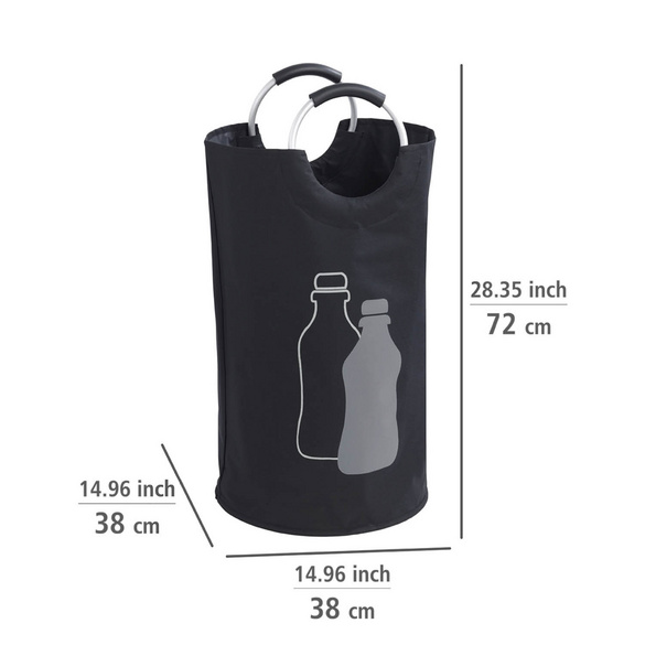 Flaschensammler Jumbo 69 l Schwarz WENKO