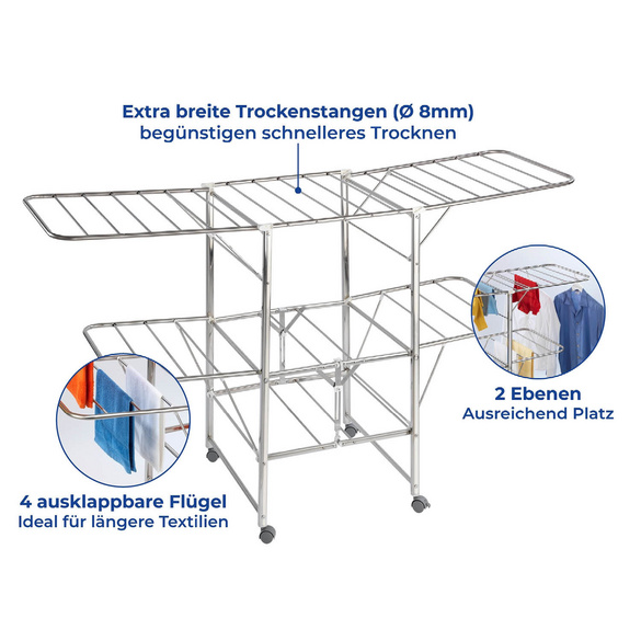 Wäschetrockner Mobil Edelstahl MAXIMEX