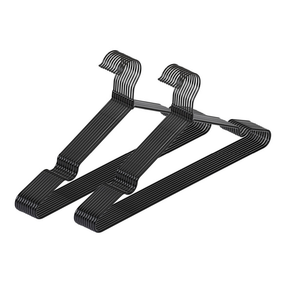Kleiderbügel „Sascha“ Schwarz 20er Set WENKO