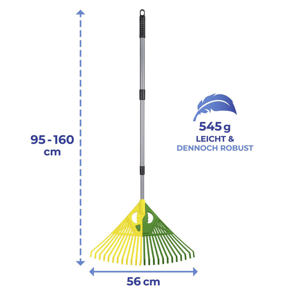 Laubrechen 3-in-1 mit Teleskopstiel MAXIMEX