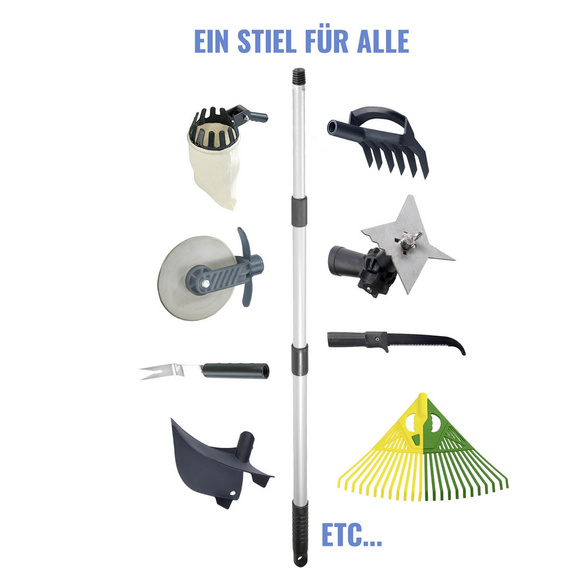 Laubrechen 3-in-1 mit Teleskopstiel MAXIMEX