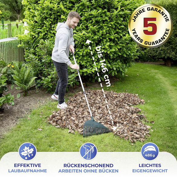 Gartenrechen mit Teleskopstiel MAXIMEX