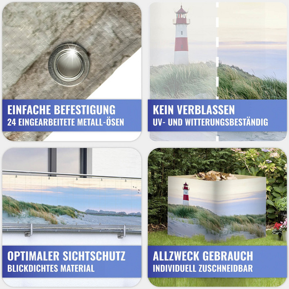 Balkon-Sichtschutz Nordseeküste MAXIMEX