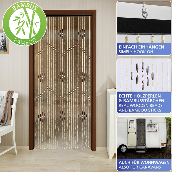 Vorhang Holzperlen 90×200 cm MAXIMEX