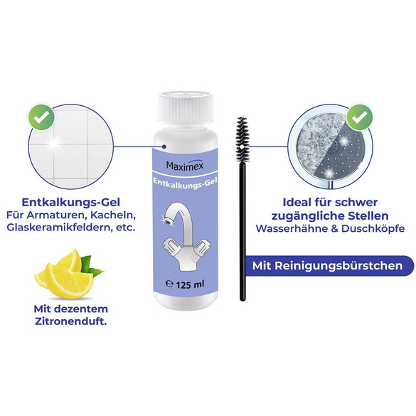 Entkalkungsgel mit Bürste 3er Set MAXIMEX