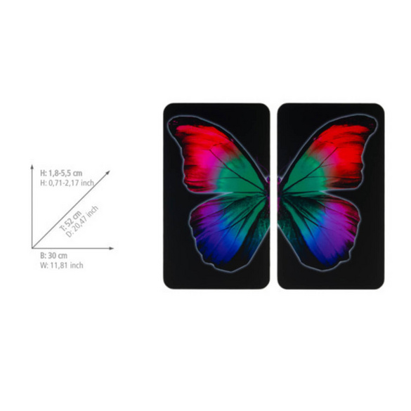 Herdabdeckplatten 2er Set Butterfly by Night WENKO