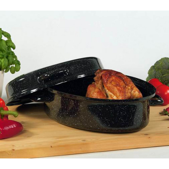 Gänsebräter oval 4,5 l Ø34 cm emailliert KARL KRÜGER