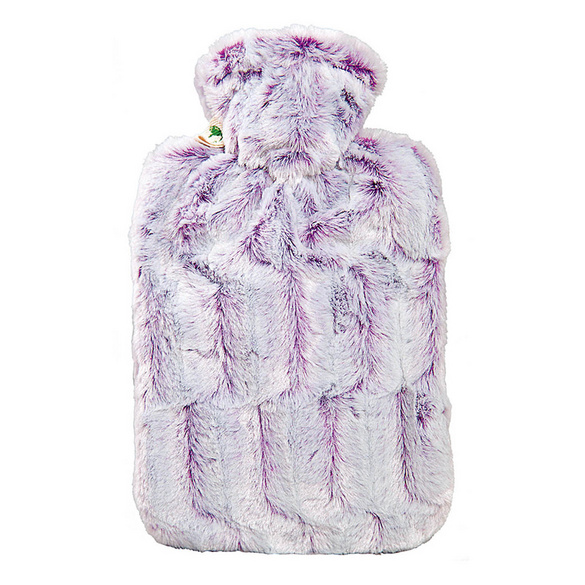 Wärmflasche Klassik Hochflor-Flauschbezug lila HUGO FROSCH