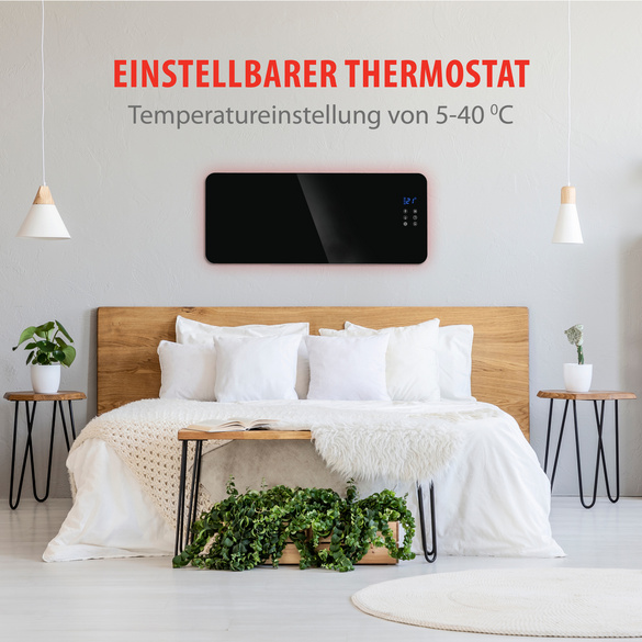 Glaspanel-Heizer mit WiFi & Thermostat ALPINA