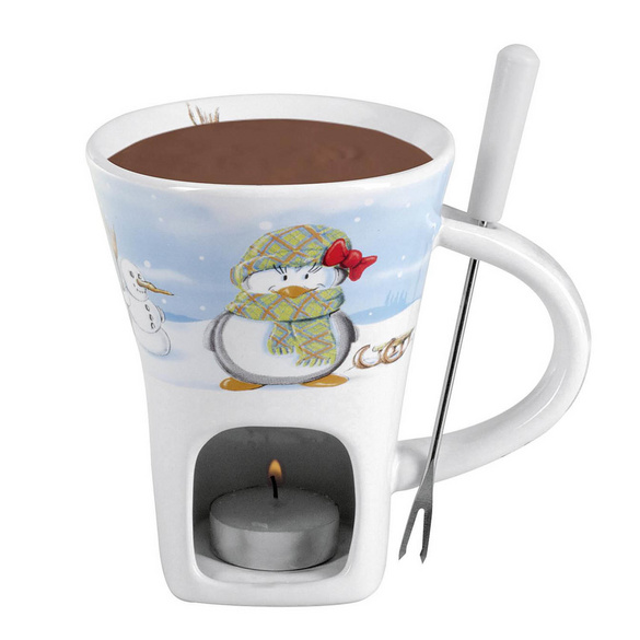 Schokoladenfondue-Set „Pinguin“ 3-teilig NOUVEL