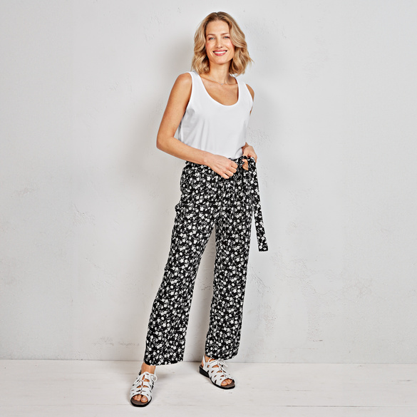 Sommerhose „Rita” Amélie di Santi schwarz/weiß