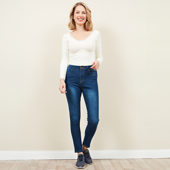 Slim-Jeanshose dunkelblau