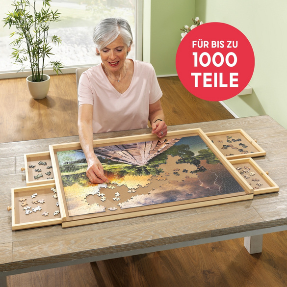 Puzzletisch mit 4 Schubladen für 1000 Teile
