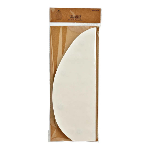 Osterdeko Osterei mit Wabenstruktur aus Papier Weiß