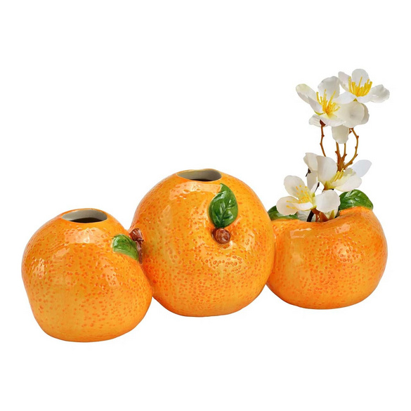 Vase Orangen liegend aus Keramik