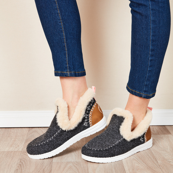 Komfort-Slipper "Mone" grau