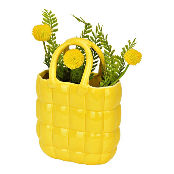 Vase "Handtasche" aus Keramik Rosa