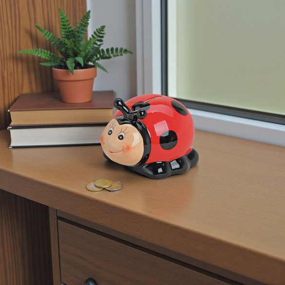 Spardose "Marienkäfer" aus Keramik