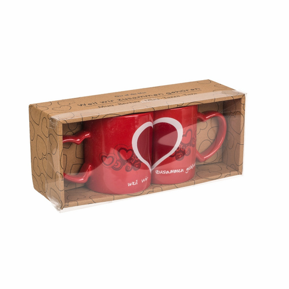 Tassen-Set "Weil wir zusammen gehören"