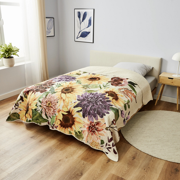 Tagesdecke "Sonnenblumen", 220x240 cm Eldo