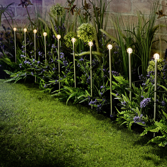 Solar-Kugelleuchten Gartenstecker 10er-Set