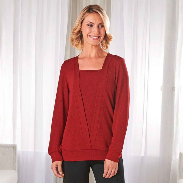 Feinstrick-Pullover "Bea" rot