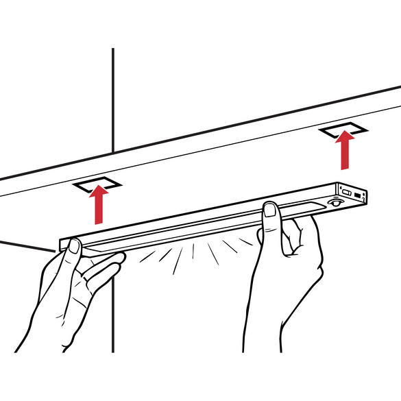 LED-Schrankbeleuchtung mit Sensor und Fernbedienung 40cm