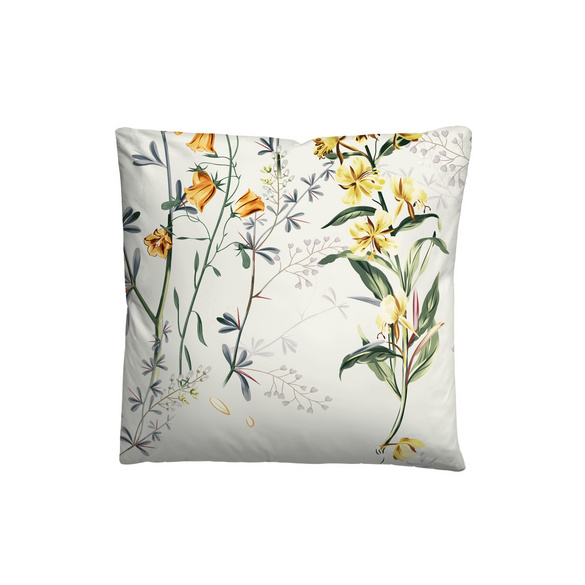 biberna Baumwoll-Satin Bettwäsche Blumen perlmutt, 1x 155x220 cm + 1x 80x80 cm