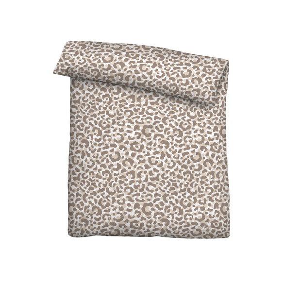 Castell Baumwoll Seersucker Bettwäsche Leo taupe, 1x 135x200 cm + 1x 80x80 cm