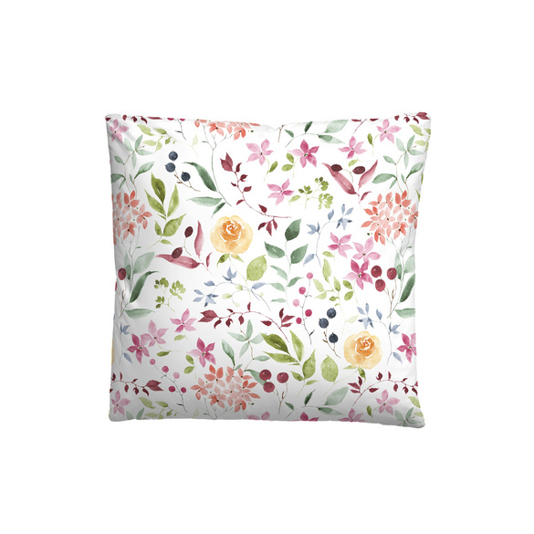 Castell Baumwoll Seersucker Bettwäsche Blüten weiß, 1x 135x200 cm + 1x 80x80 cm