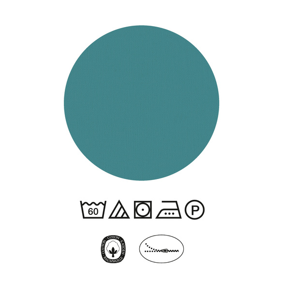 Castell Baumwoll Renforce Bettwäsche Karo-Streifen türkis, 1x 155x220 cm + 1x 80x80 cm