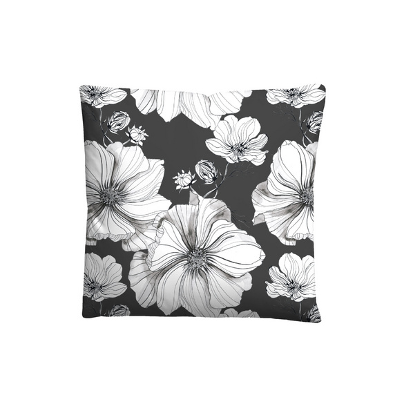 Castell Baumwoll Renforce Bettwäsche Blüten titanium, 1x 135x200 cm + 1x 80x80 cm