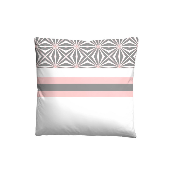 Castell Baumwoll Renforce Bettwäsche Streifen & Sterne  silber/grau, 1x 135x200 cm + 1x 80x80 cm