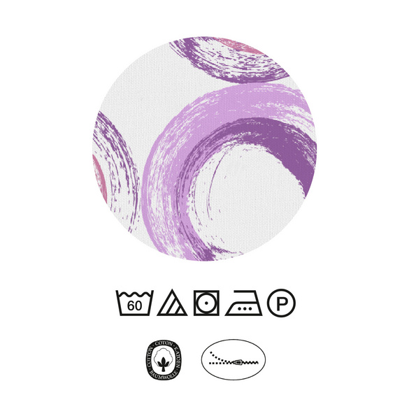 Castell Baumwoll Renforce Bettwäsche Kreise viola, 1x 155x220 cm + 1x 80x80 cm