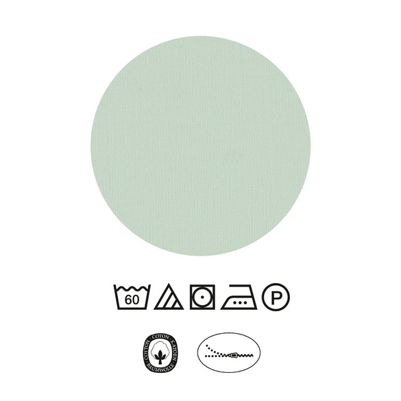 Castell Baumwoll Renforce Bettwäsche Längsmuster mint, 1x 135x200 cm + 1x 80x80 cm