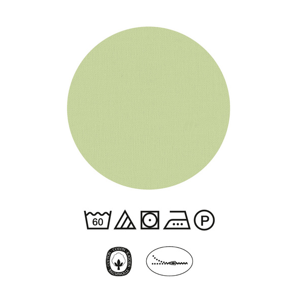 Castell Baumwoll Renforce Bettwäsche Längsmuster pistaziengrün, 1x 155x220 cm + 1x 80x80 cm