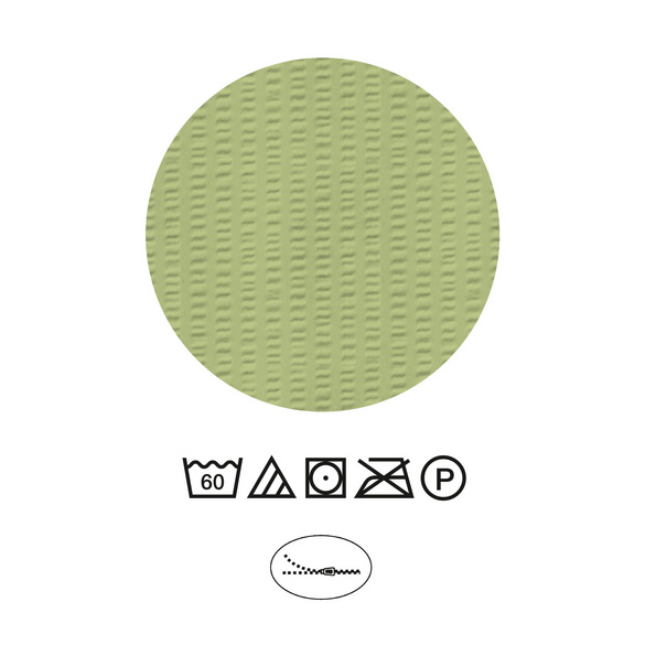 Castell Mikrofaser Seersucker Bettwäsche Längsmuster apfelgrün, 1x 135x200 cm + 1x 80x80 cm