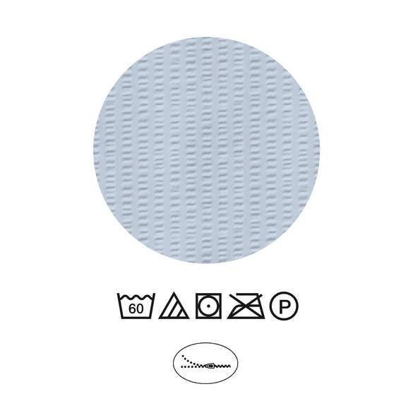 Castell Mikrofaser Seersucker Bettwäsche Karo eisblau, 1x 155x220 cm + 1x 80x80 cm