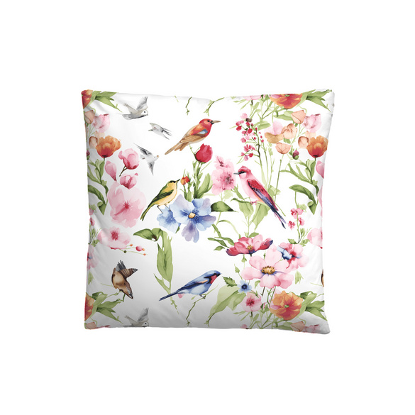 biberna Baumwoll-Satin Bettwäsche Birdie weiß, 1x 135x200 cm + 1x 80x80 cm