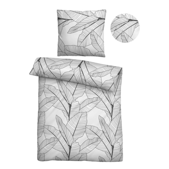 Castell Cooling Bettwäsche Dschungel pistaziengrün, 1x 135x200 cm + 1x 80x80 cm