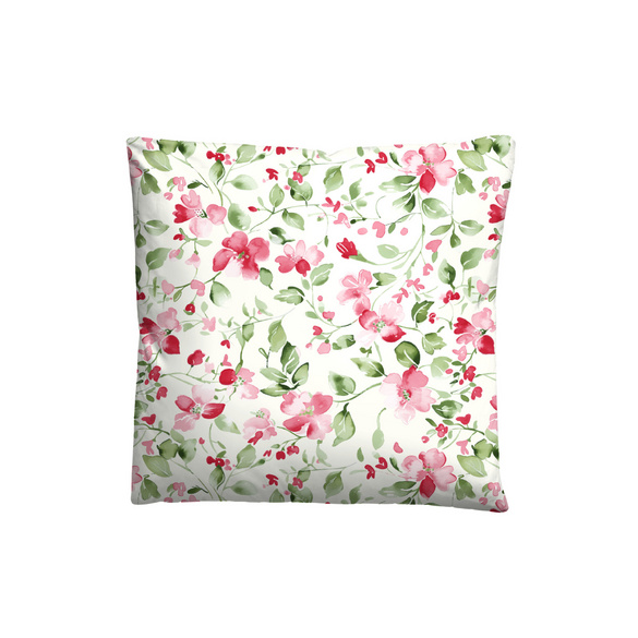 Castell Mikrofaser Bettwäsche Blümchen rubin, 1x 155x220 cm + 1x 80x80 cm