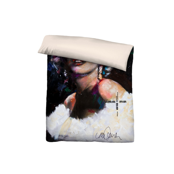 SID MAURER Mikrofaser Bettwäsche Marilyn Monroe weiß, 1x 135x200 cm + 1x 80x80 cm