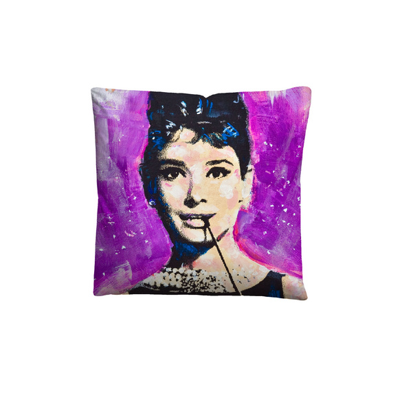 SID MAURER Mikrofaser Bettwäsche Audrey Hepburn viola, 1x 135x200 cm + 1x 80x80 cm