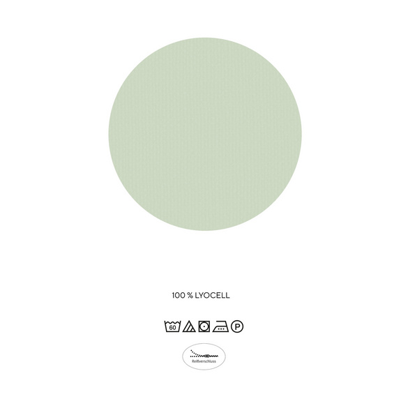 biberna Tencel Bettwäsche Strudel salbei, 1x 155x220 cm + 1x 80x80 cm