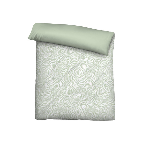 biberna Tencel Bettwäsche Strudel salbei, 1x 135x200 cm + 1x 80x80 cm