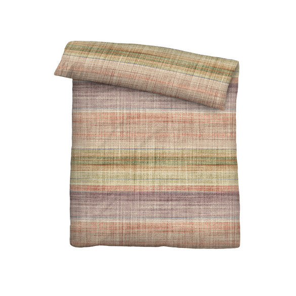 biberna Seersucker Bettwäsche Streifen-Karo macchiato, 1x 155x200 cm + 1x 80x80 cm