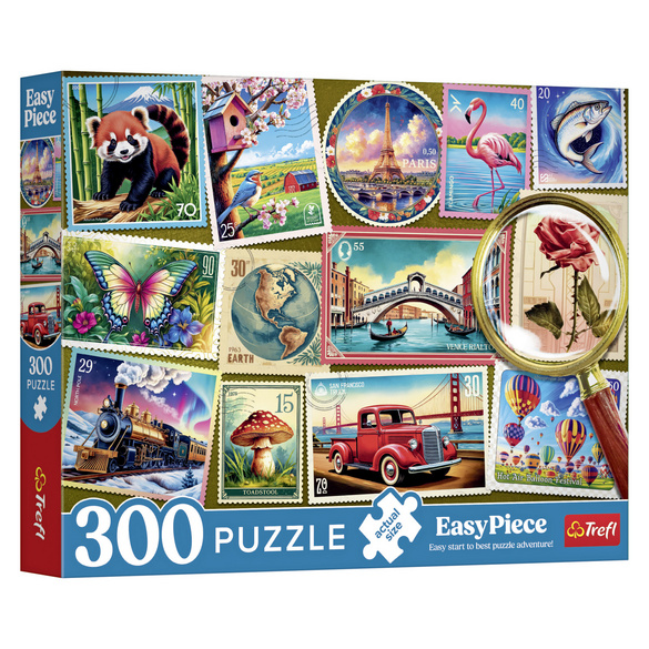 Puzzle 300 XL-Teile "Briefmarken" Trefl